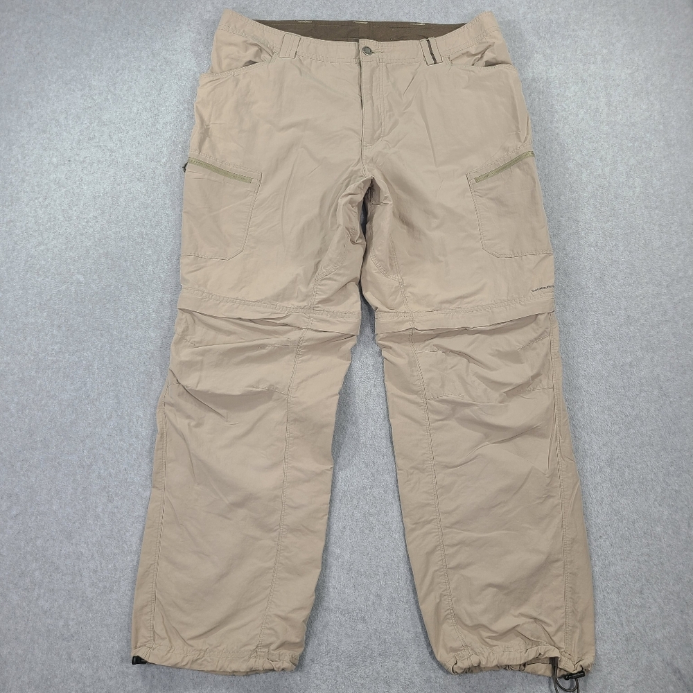 Columbia Titanium Convertible Cargo Pants Tag 40x30 Fit 38x30 Khaki Outdoors